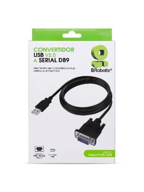 BROBOTIX CABLE USB MACHO - DB-9 MACHO NEGRO - Imagen 3