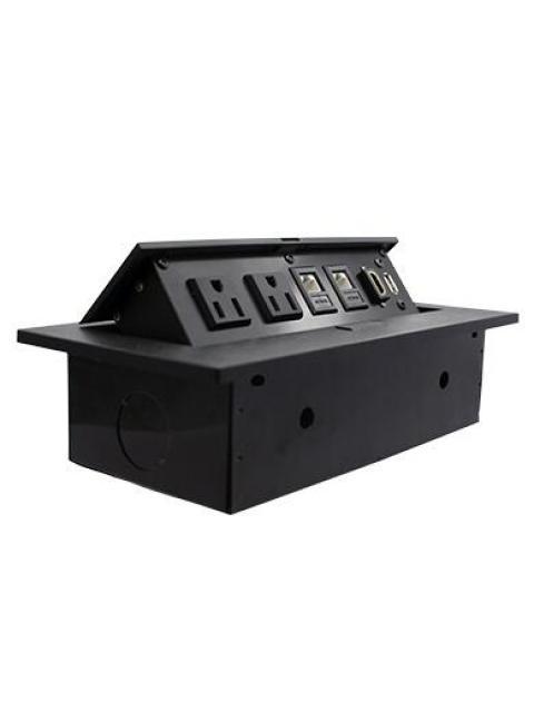 BROBOTIX CAJA DE MONTAJE 170906 4 PUERTOS NEGRO