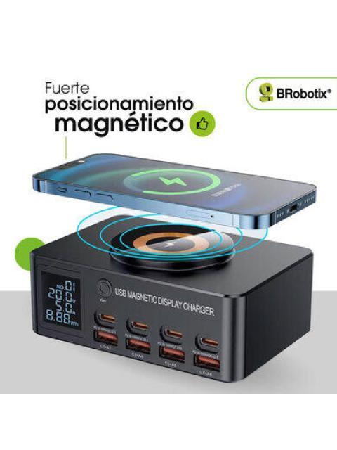 BROBOTIX CARGADOR DE PARED 406467 140W 20V 4 X USB-A 4 X USB-C - Imagen 3