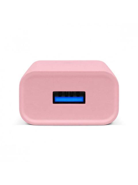 BROBOTIX CARGADOR DE PARED 6001363 5V 1X USB-A ROSA - INCLUYE CABLE USB A - LIGHTNING - Imagen 3