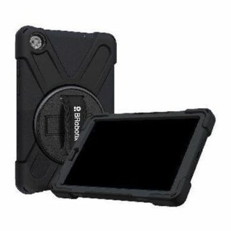 BROBOTIX FUNDA DE USO RUDO CON CORREA Y GIRO 360° PARA LENOVO TAB M8 4TA GEN 8 TB-300FU-301XU NEGRO