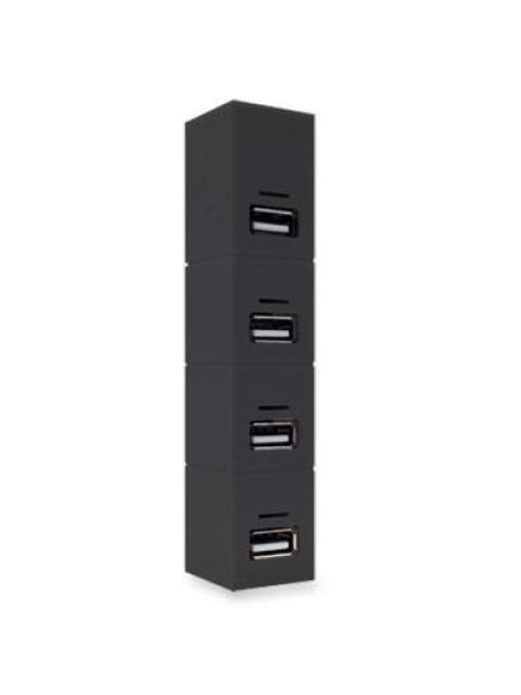 BROBOTIX HUB USB 2.0 HEMBRA - 4 PUERTOS USB 1.1-USB 2.0 480MBIT-S NEGRO