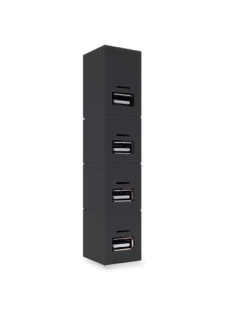 BROBOTIX HUB USB 2.0 HEMBRA - 4 PUERTOS USB 1.1-USB 2.0 480MBIT-S NEGRO