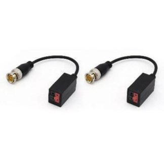 BROBOTIX KIT TRANSCEPTOR PASIVO BNC MACHO - PUSH TERMINAL HEMBRA NEGRO 2 PARES