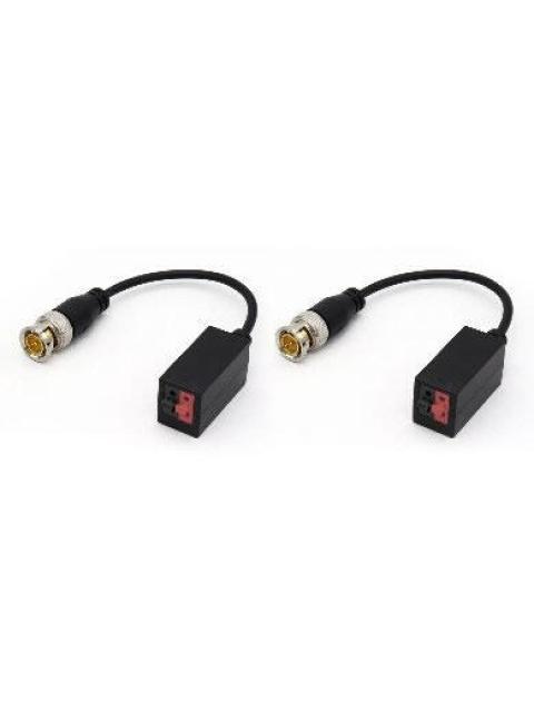 BROBOTIX KIT TRANSCEPTOR PASIVO BNC MACHO - PUSH TERMINAL HEMBRA NEGRO 2 PARES