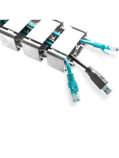 BROBOTIX ORGANIZADOR DE CABLES VERTICAL PLATA - Imagen 3