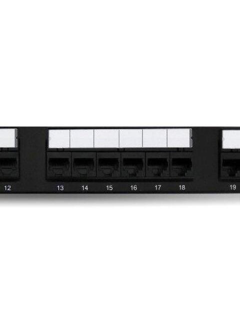 BROBOTIX PANEL DE PARCHEO CAT5E 24 PUERTOS 1U NEGRO - Imagen 4