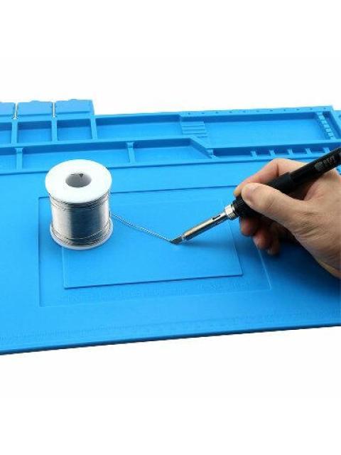 BROBOTIX TAPETE ORGANIZADOR ANTIESTATICO DE SILICON 300 X 450MM AZUL - Imagen 3