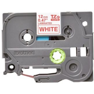 BROTHER CINTA TZE232G ROJO SOBRE BLANCO TERMICA DIRECTA 12 MM X 8 METROS 1 PIEZA