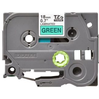 BROTHER CINTA TZE741G NEGRO SOBRE VERDE TRANSFERENCIA TERMICA 18 MM X 8 METROS 1 PIEZA