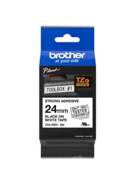 BROTHER CINTA TZES251G NEGRO TRANSFERENCIA TERMICA 24 MM X 8 METROS 1 PIEZA