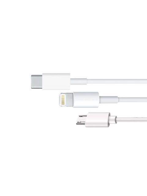CABLE 3 EN 1 . 1 METRO DE LARGO . CON ENTRADA USB A USB C Y MICRO USB DBG3.1 - Imagen 2