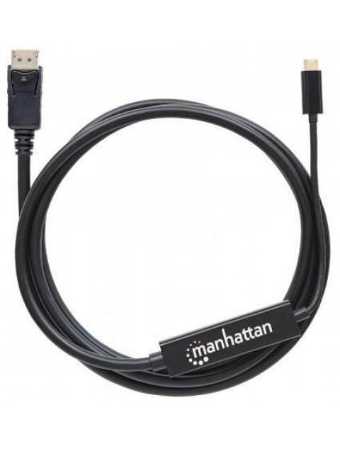 MANHATTAN CABLE USB C MACHO - DISPLAYPORT MACHO 2 METROS NEGRO - Imagen 5