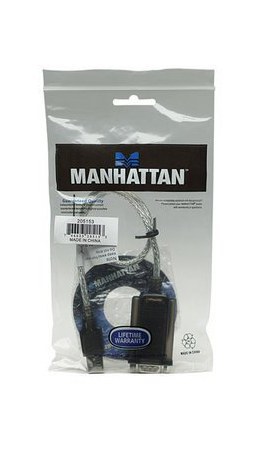 MANHATTAN ADAPTADOR RS-232 MACHO - USB MACHO 45CM TRANSPARENTE - Imagen 2