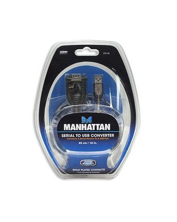 MANHATTAN ADAPTADOR USB A - SERIAL RS-232 0.45 METROS TRANSPARENTE - Imagen 4