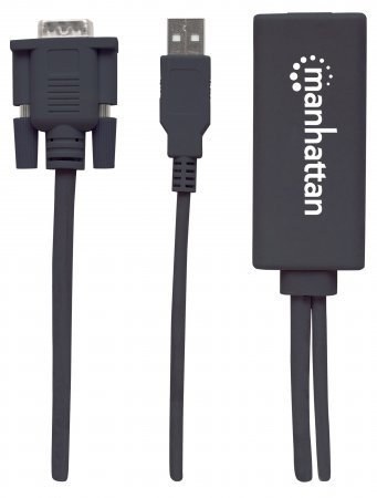 MANHATTAN ADAPTADOR VGA (D-SUB)-USB - HDMI 1920 X 1200 PIXELES NEGRO