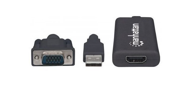 MANHATTAN ADAPTADOR VGA (D-SUB)-USB - HDMI 1920 X 1200 PIXELES NEGRO - Imagen 2