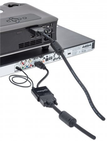 MANHATTAN CONVERTIDOR HDMI MACHO - VGA HEMBRA NEGRO - Imagen 5