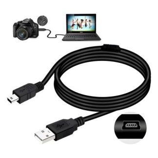CABLE ADAPTADOR USB A MINI USB V3 MACHO 2.0 SLIM COMPANY DE 1.5M PARA TRANSFERENCIA DE DATOS O CARGA NEGRO