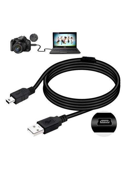 CABLE ADAPTADOR USB A MINI USB V3 MACHO 2.0 SLIM COMPANY DE 1.5M PARA TRANSFERENCIA DE DATOS O CARGA NEGRO