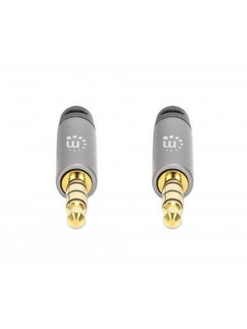 CABLE AUXILIAR MANHATTAN AUDIO ESTEREO 3.5MM MACHO 2M NEGRO-PLATA 355995 - Imagen 4