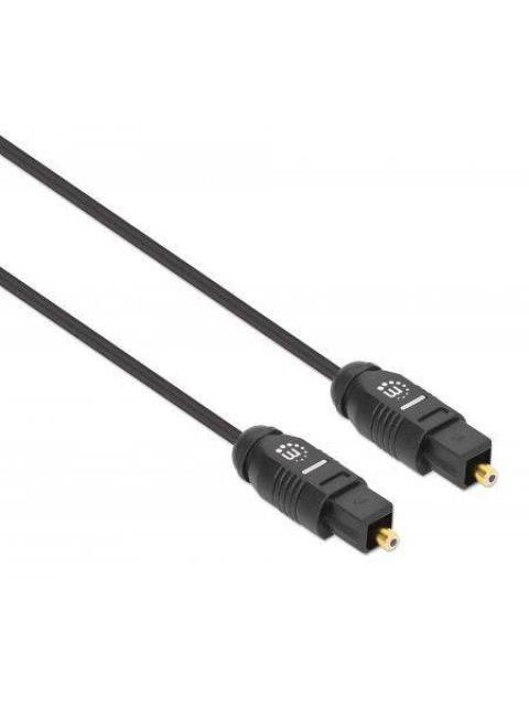 CABLE AUXILIAR MANHATTAN TOSLINK MACHO - TOSLINK MACHO 2M NEGRO 356077 - Imagen 2