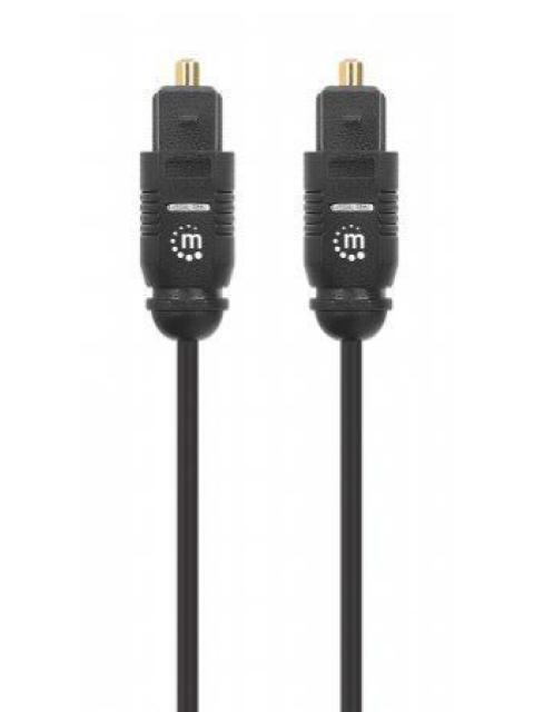CABLE AUXILIAR MANHATTAN TOSLINK MACHO - TOSLINK MACHO 2M NEGRO 356077 - Imagen 3