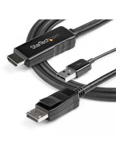 STARTECH  CABLE HDMI 1.4 MACHO - DISPLAYPORT 1.2 MACHO 4K 30HZ 3 METROS NEGRO - Imagen 6