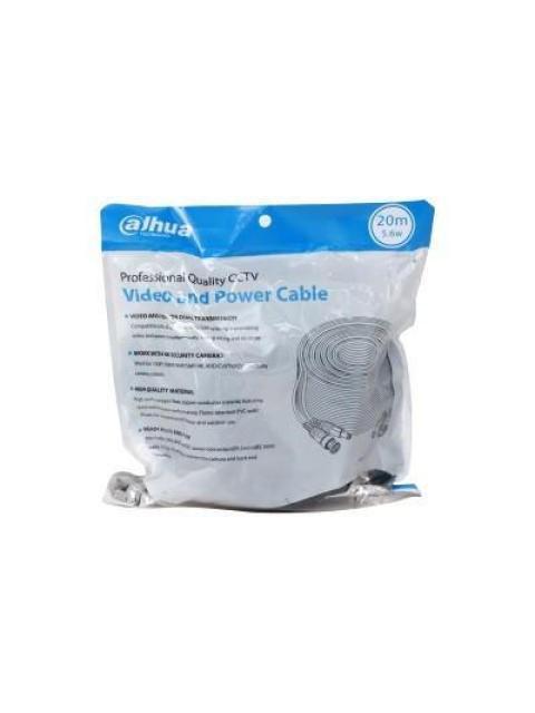 CABLE DE 20 METROS ARMADO PARA VIDEO Y ENERGIA- PARA CAMARAS HASTA 4K- CONECTORES BNC Y DE ENERGIA- USO EXTERIOR E INTERIOR- COBRE DE ALTA PUREZA NB