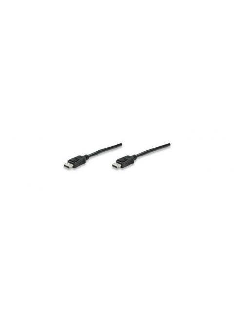 MANHATTAN CABLE DISPLAYPORT 1.2 MACHO - DISPLAYPORT 1.2 MACHO 4K 60HZ 3 METROS NEGRO - Imagen 2
