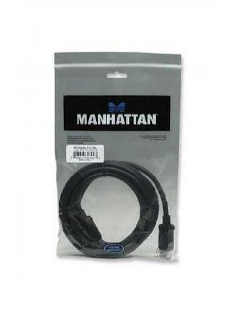 MANHATTAN CABLE DISPLAYPORT 1.2 MACHO - DISPLAYPORT 1.2 MACHO 4K 60HZ 3 METROS NEGRO - Imagen 3