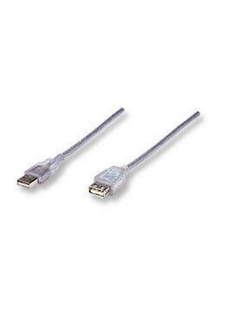 MANHATTAN CABLE EXTENSION DE ALTA VELOCIDAD USB 2.0 USB A MACHO - USB A HEMBRA 3 METROS PLATEADO - Imagen 2