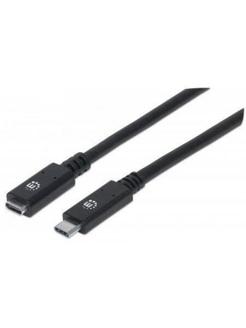 MANHATTAN CABLE USB C MACHO - USB C HEMBRA 50CM NEGRO - Imagen 2