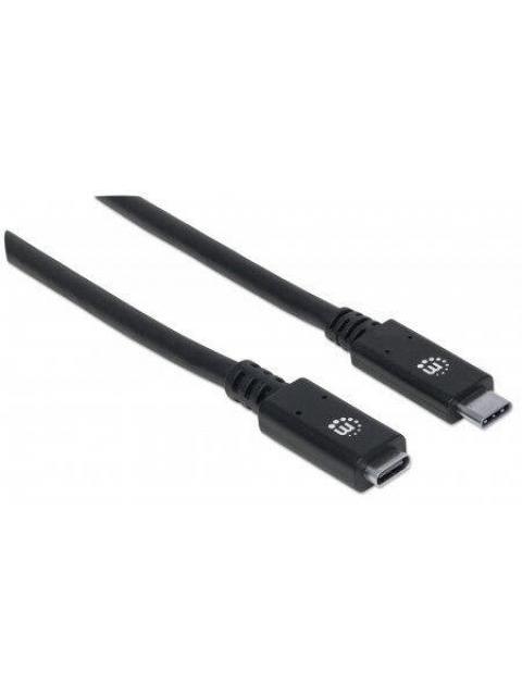 MANHATTAN CABLE USB C MACHO - USB C HEMBRA 50CM NEGRO - Imagen 3
