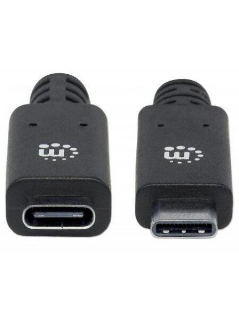 MANHATTAN CABLE USB C MACHO - USB C HEMBRA 50CM NEGRO - Imagen 4