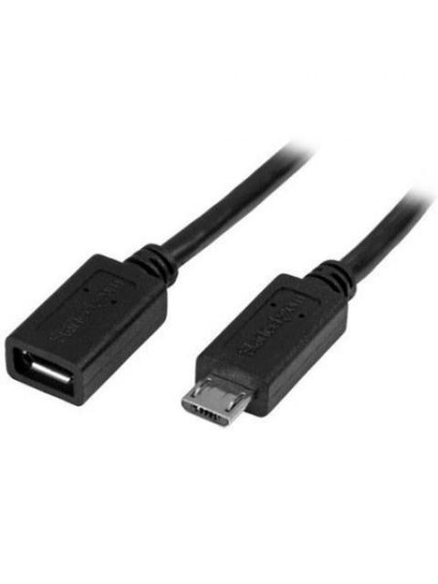 STARTECH CABLE MICRO USB B MACHO - MICRO USB B HEMBRA 50CM NEGRO - Imagen 2