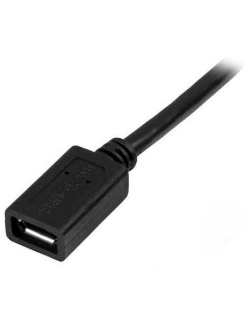 STARTECH CABLE MICRO USB B MACHO - MICRO USB B HEMBRA 50CM NEGRO - Imagen 3