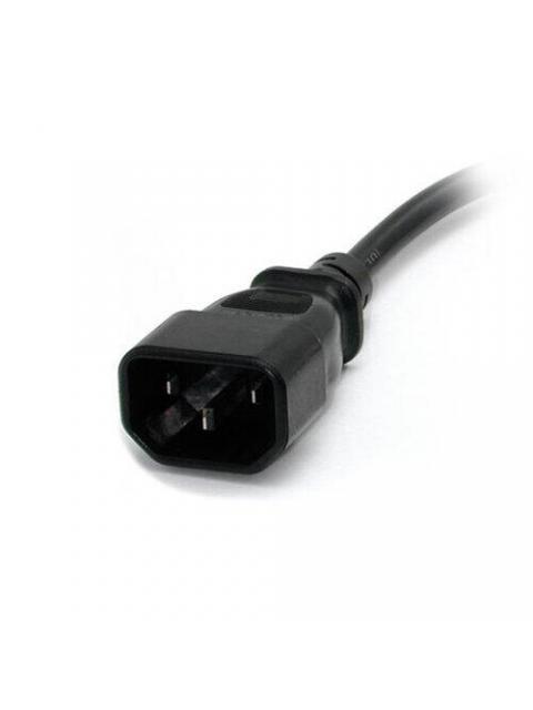 STARTECH CABLE DE PODER C14 ACOPLADOR MACHO - NEMA 5-15R HEMBRA 30CM NEGRO - Imagen 2