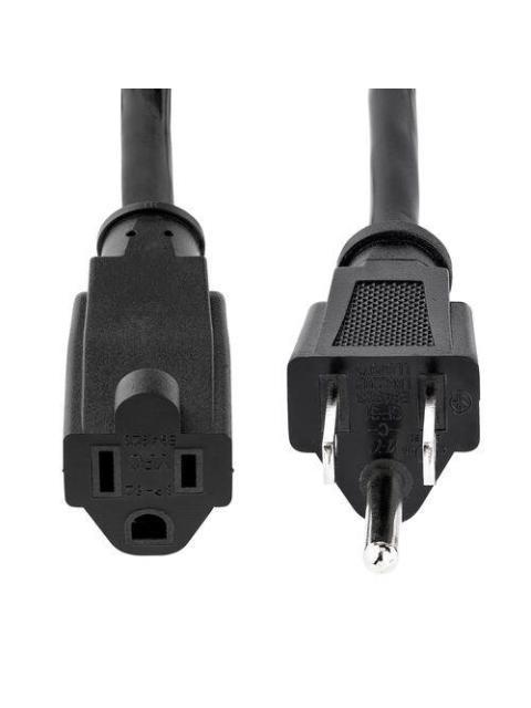 STARTECH  CABLE DE PODER NEMA 5-15R MACHO - NEMA 5-15P HEMBRA 4.5 METROS NEGRO - Imagen 3