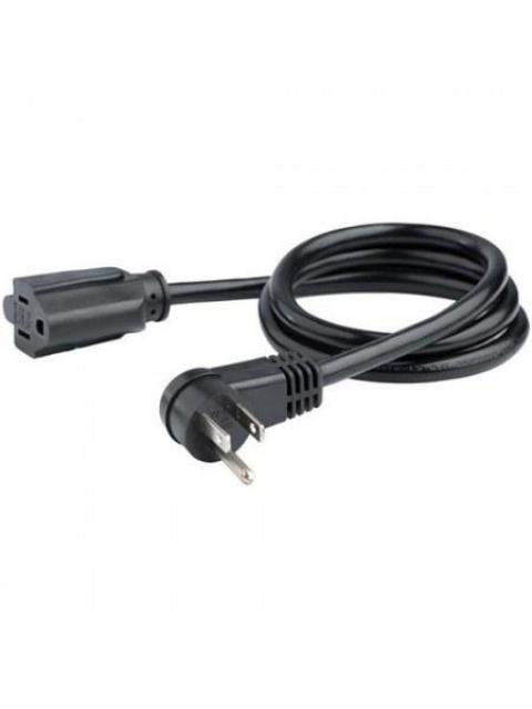 STARTECH CABLE DE PODER ACODADO NEMA 5-15P MACHO - NEMA 5-15R ACOPLADOR HEMBRA 90CM NEGRO