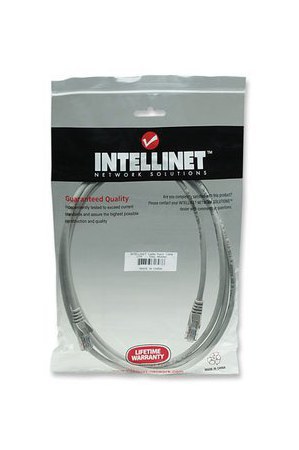 INTELLINET CABLE PATCH CAT5E UTP 100% COBRE RJ-45 MACHO - RJ-45 MACHO 1 METRO GRIS - Imagen 3
