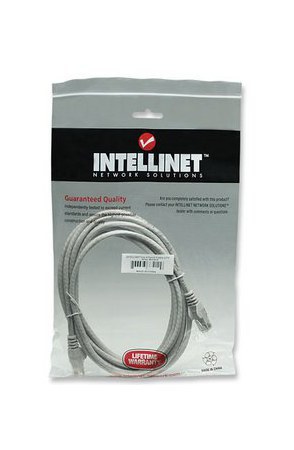 INTELLINET CABLE PATCH CAT6 UTP 100% COBRE RJ-45 MACHO - RJ-45 MACHO 1 METRO GRIS - Imagen 4