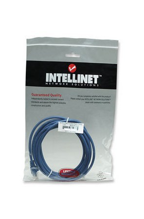 INTELLINET CABLE PATCH CAT6 UTP 100% COBRE RJ-45 MACHO - RJ-45 MACHO 50CM AZUL - Imagen 6