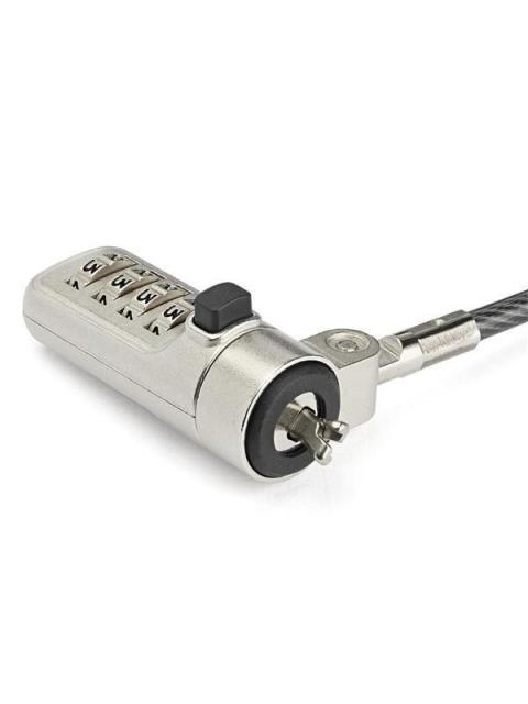 STARTECH CABLE CON CANDADO DE COMBINACION CON 4 DIGITOS 2.04 METROS NEGRO-PLATA - Imagen 4