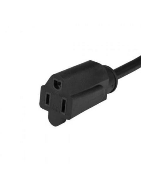 STARTECH  CABLE DE PODER PLANO NEMA 5-15P MACHO - NEMA 5-15R HEMBRA 50CM NEGRO - Imagen 3