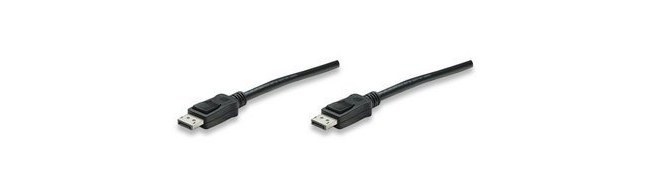 MANHATTAN CABLE DE VIDEO DISPLAYPORT 1.2 MACHO - DISPLAYPORT 1.2 MACHO 4K 60HZ 2 METROS NEGRO - Imagen 2