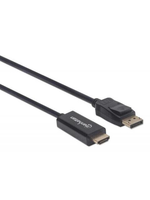 MANHATTAN CABLE DISPLAYPORT 1.1 MACHO - HDMI MACHO 1080P 1.8 METROS NEGRO - Imagen 2