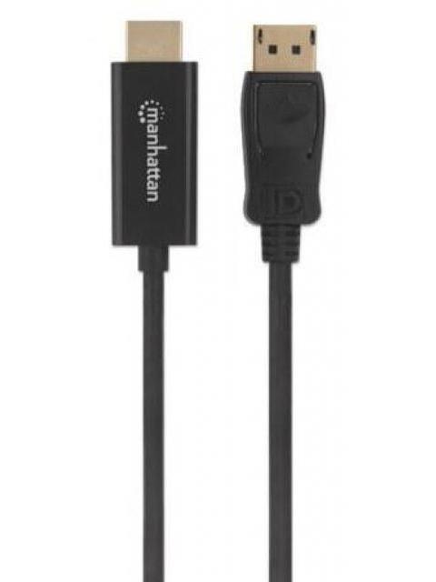 MANHATTAN CABLE DISPLAYPORT 1.1 MACHO - HDMI MACHO 1080P 1.8 METROS NEGRO - Imagen 3