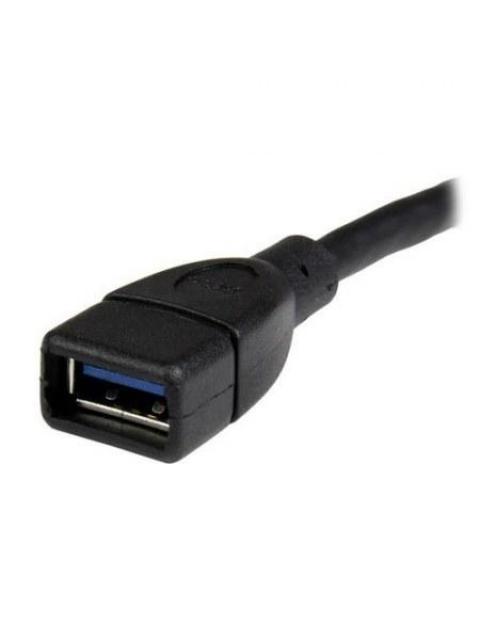 STARTECH CABLE USB A 3.0 MACHO - USB A 3.0 HEMBRA 15CM NEGRO
