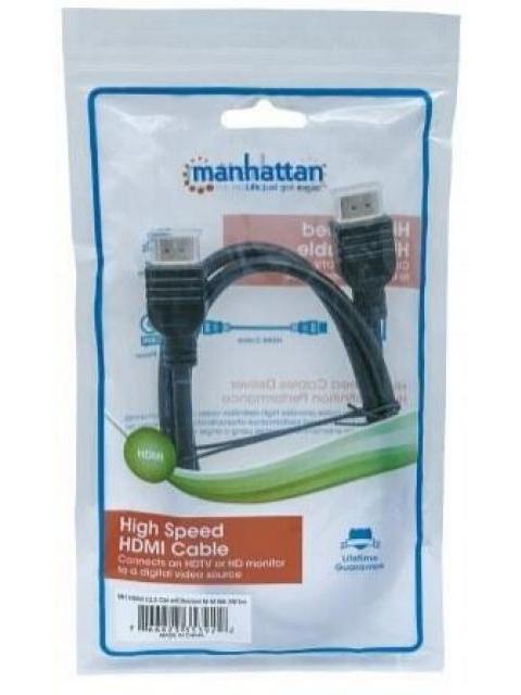 MANHATTAN CABLE HDMI MACHO - HDMI MACHO 4K 60HZ 1 METRO NEGRO - Imagen 5